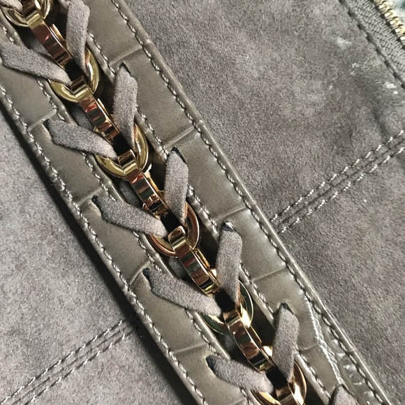 Neiman Marcus gray suede clutch purse NWT - Picture 6 of 7